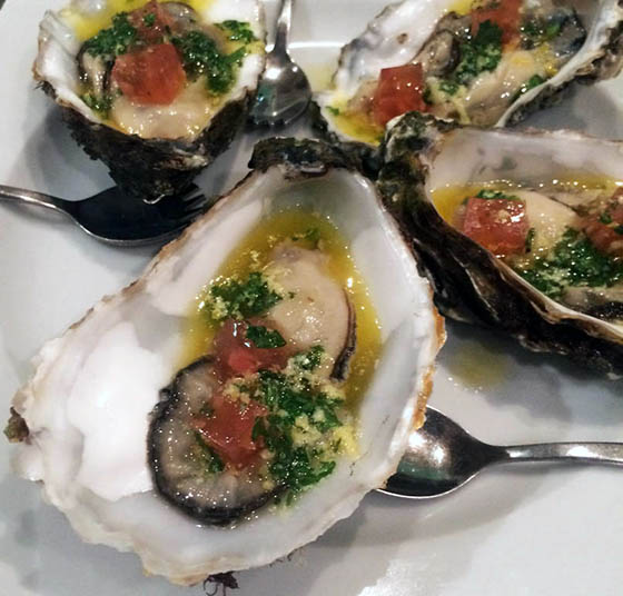 Oesters met sjalottengelei